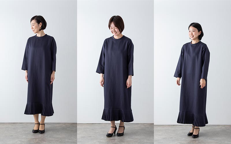 身長別着用レビュー】セミフォーマル「重ね襞のワンピース」 | 中川政