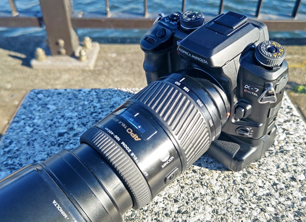 ミノルタ 100-400mmF4.5-6.7×α-7デジタル】鳥さん×オールドデジカメ