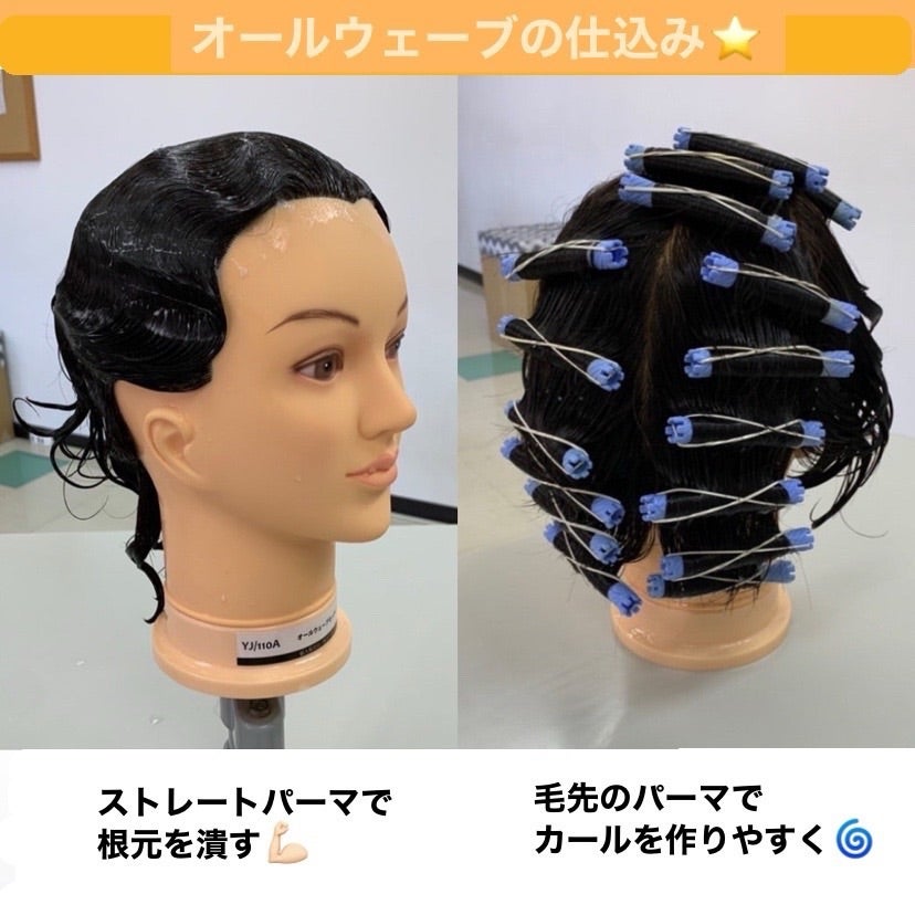 美容師国家試験〉オールウェーブのウィッグの準備 | たった4か月・週1