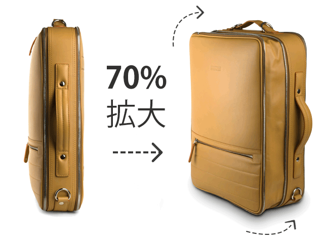 出張にも最適！3WAY可能な多機能&高級レザーバックパック48Hr Switch