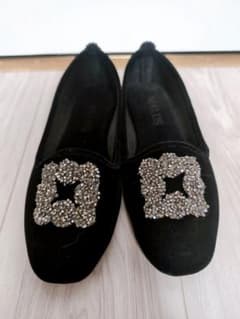 IENAイエナ MALUS/マリュス VELVET SHOES ブラック - メルカリ