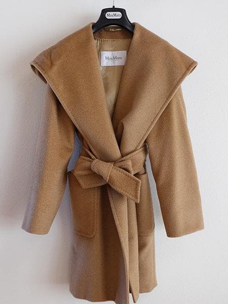 マックスマーラピュアキャメル100％リアルトコート■RIALTOガウンコート38 リアルト] ピュア キャメル フーデット コート, camel | Max Mara