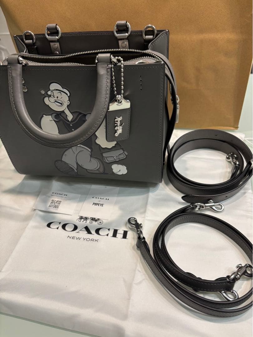 新品本物】COACHコーチローグ25ハンドバッグPOPEYEポパイ3way - メルカリ