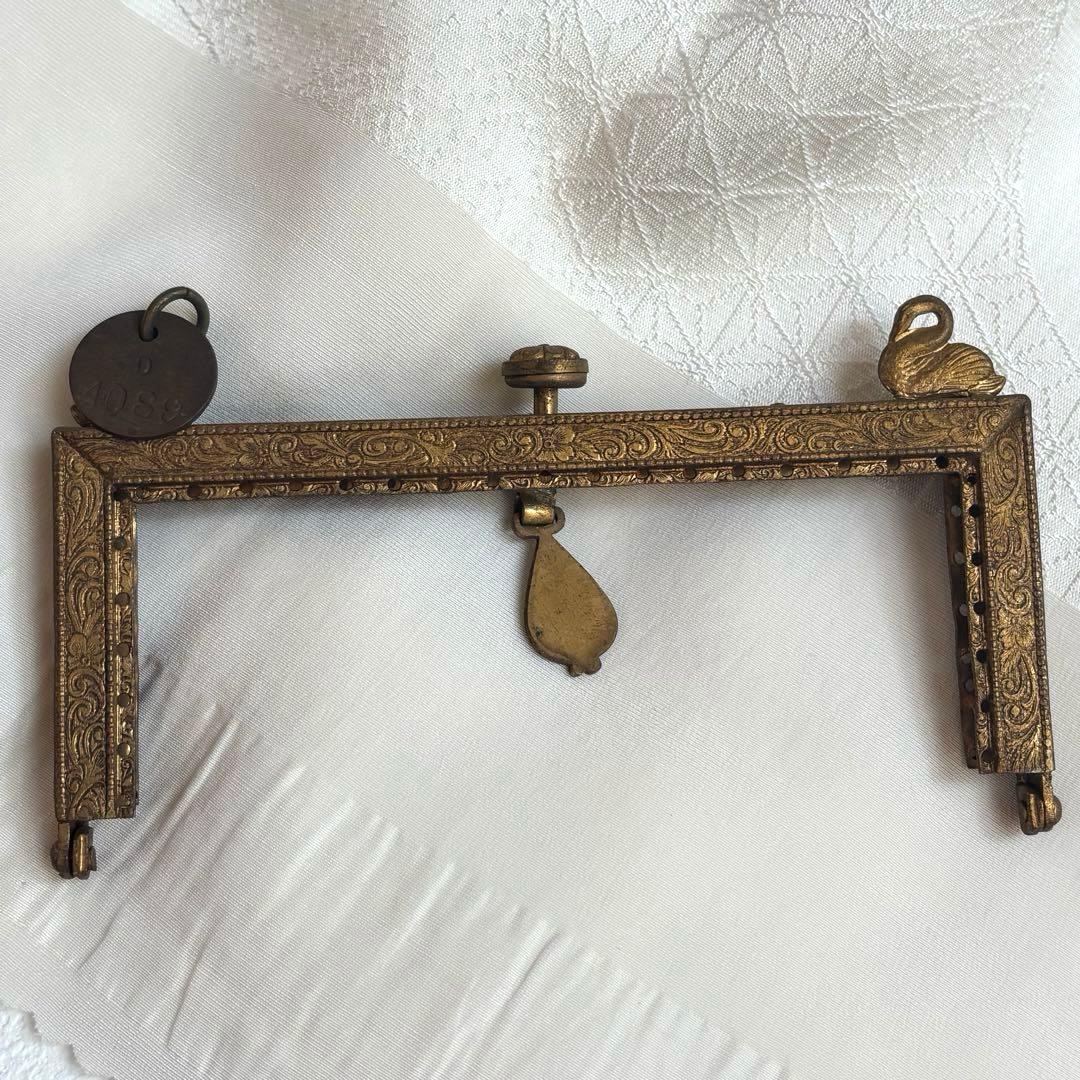 希少・フランス製】アンティーク 口金金具 プチポアン サンプルタグ付