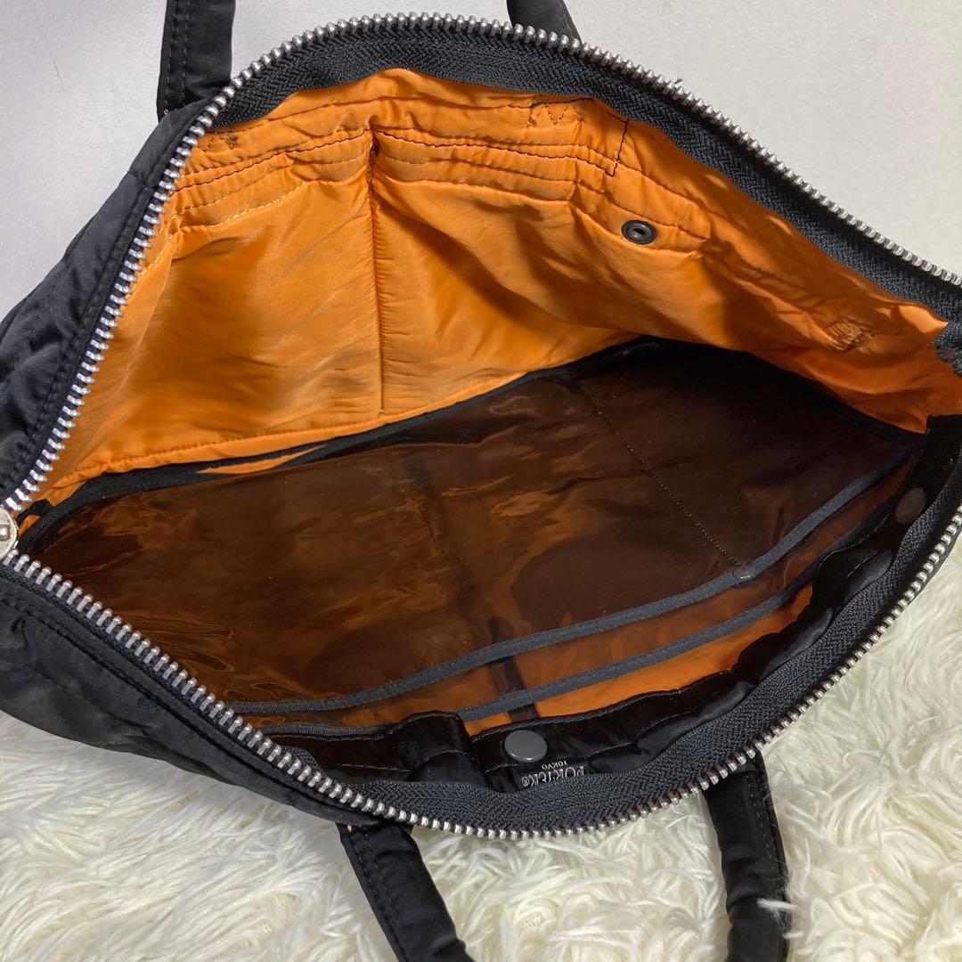 美品】 ポーター タンカー ブラック ブリーフケース A4 ビジネスバッグ