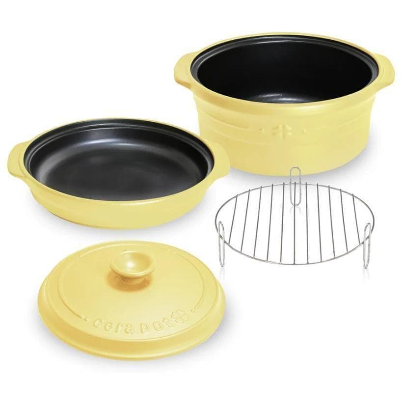 M1323 【未使用】セラポット レモンイエロー 26cm 5点セット CERAPOT|セラポット|キャンペーン|ミニプレゼント|予約販売限定 - メルカリ