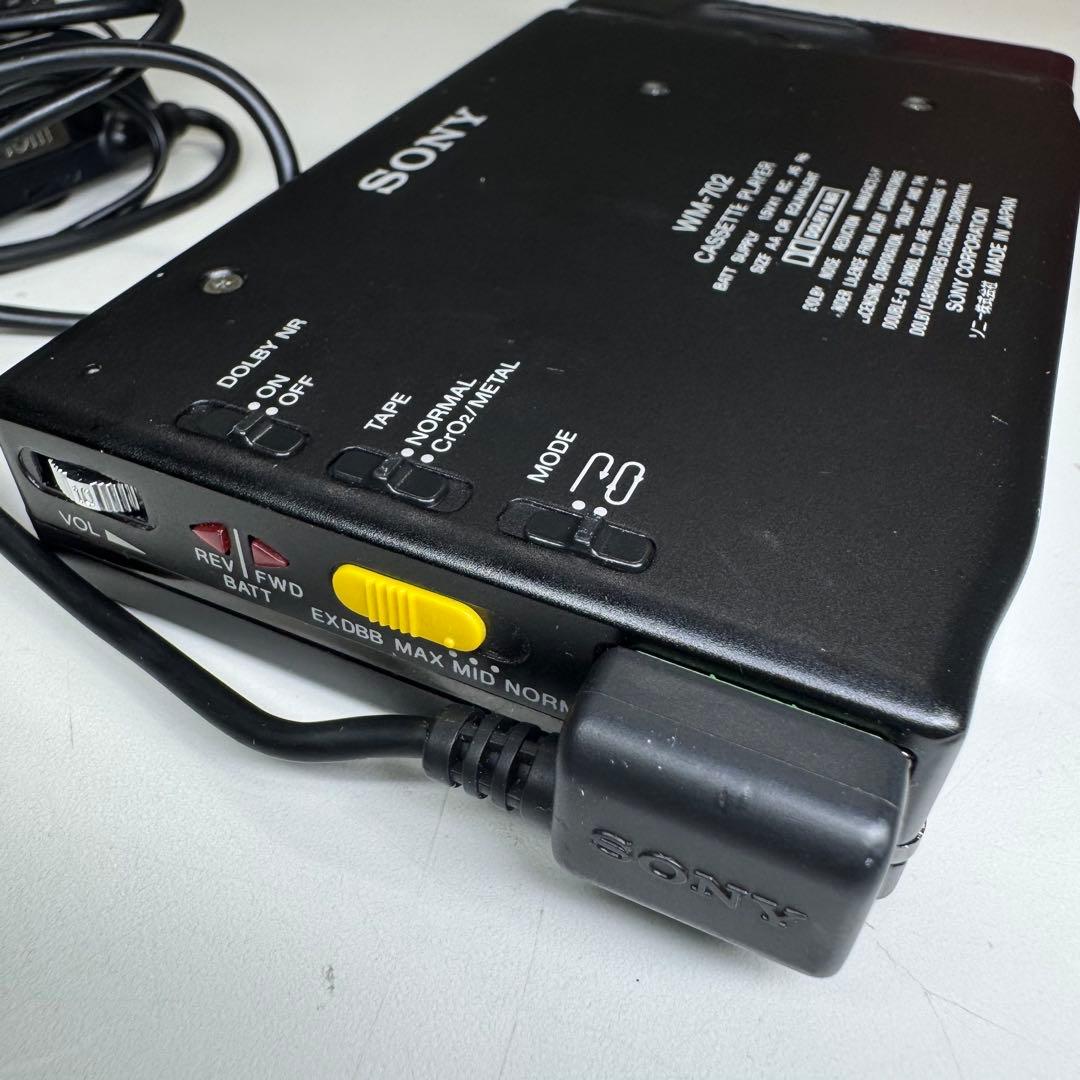d*9様 SONY WALKMAN WM-702 カセットプレーヤー 黒 ブラッ - メルカリ