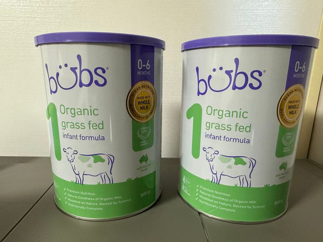 新品未開封！】Bubs（バブズ）オーガニック粉ミルクステップ1 大缶800g