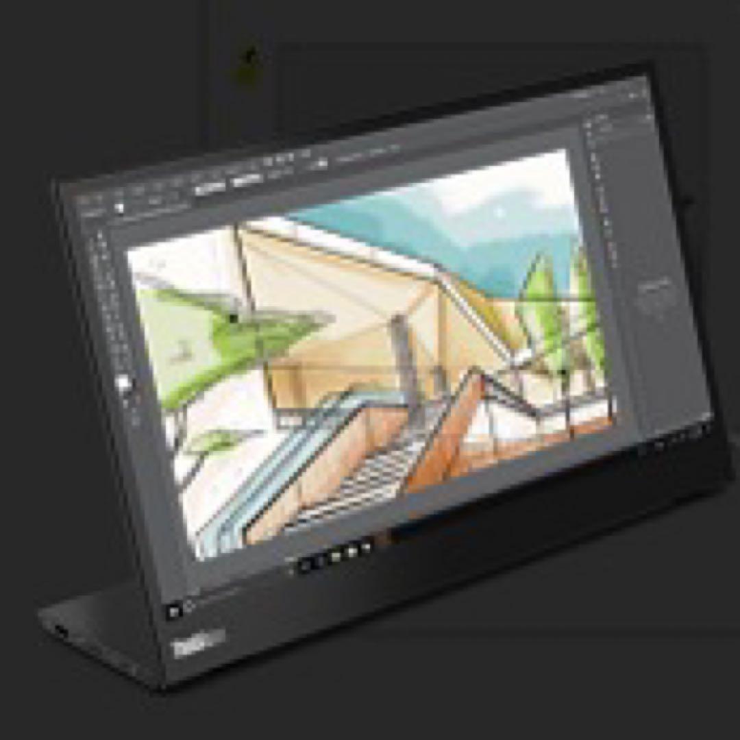 ThinkVision M14 モバイルモニター（持ち運び可能） レノボ、36,000円の14型フルHDモバイルモニター「ThinkVision M14