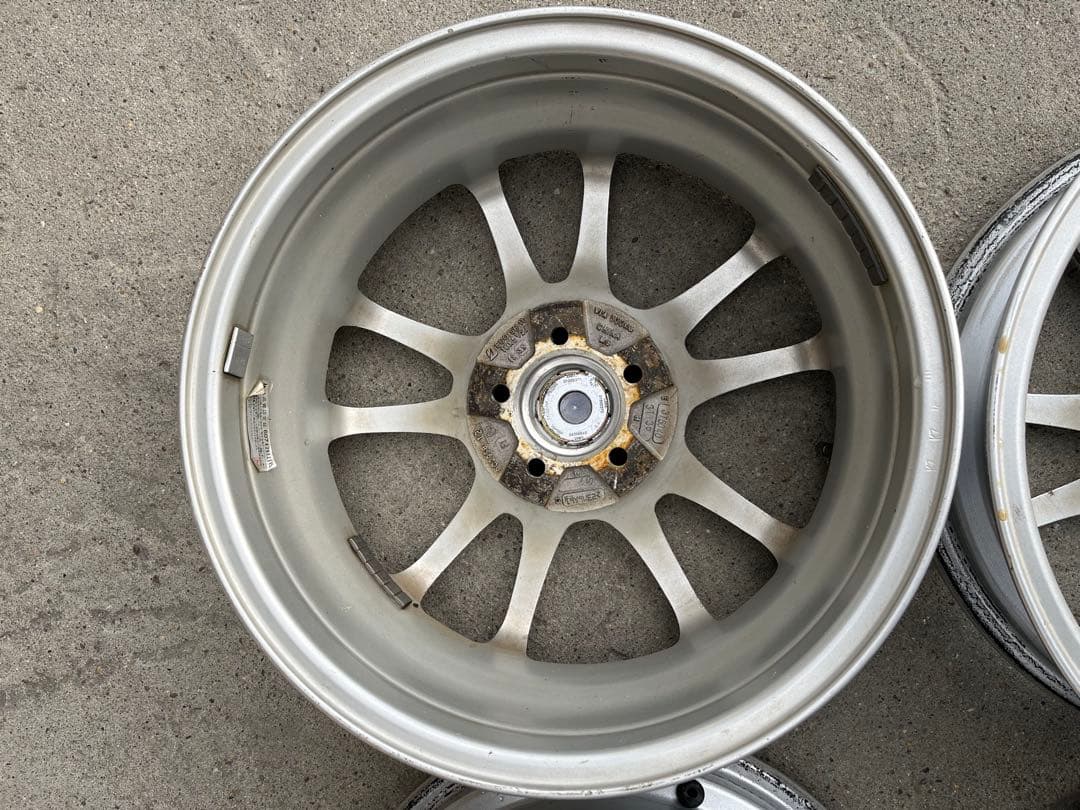 ラクティス等に16インチ 5 1/2Jスポーク シルバーホイール 4本セット