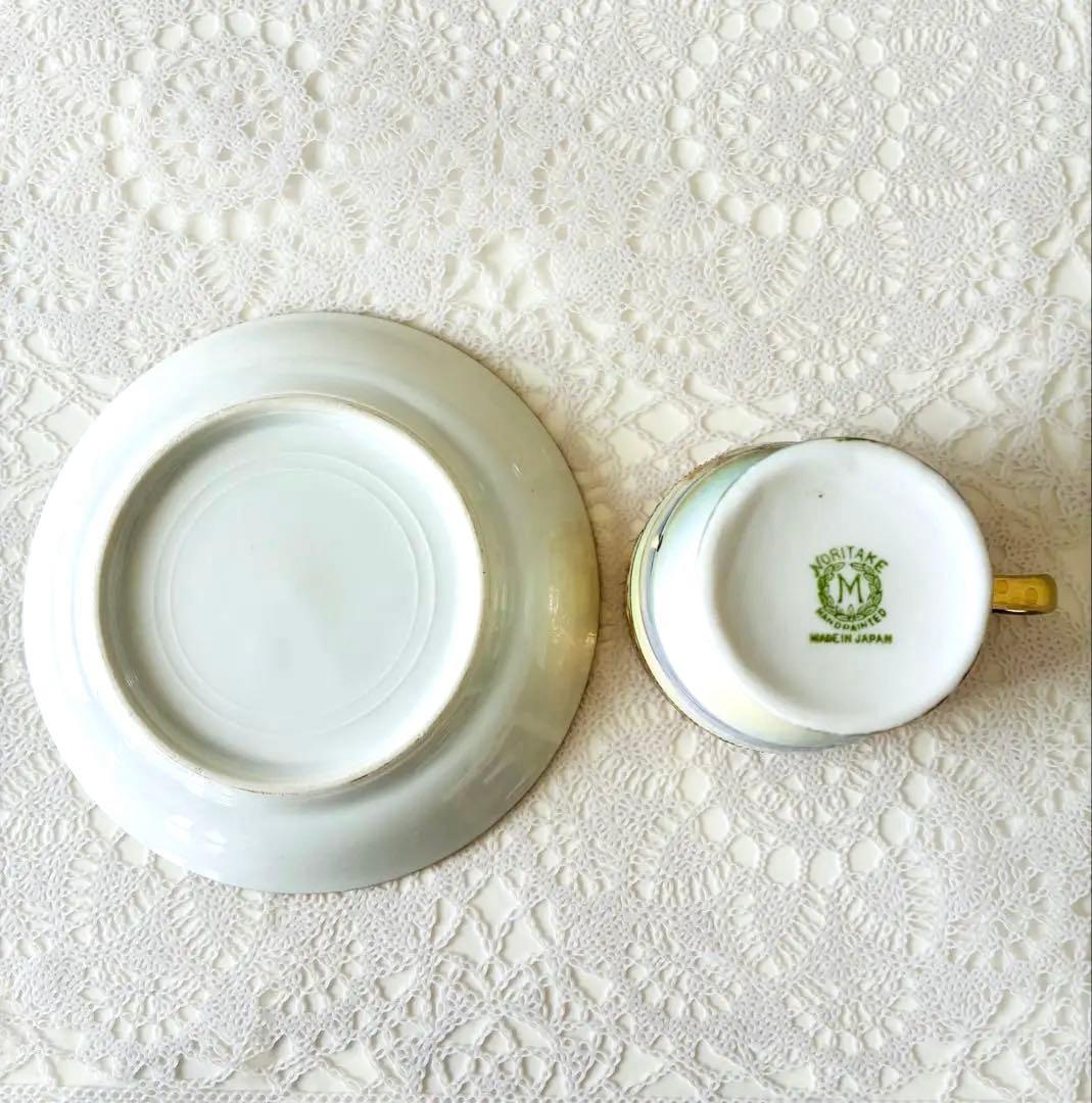 オールドノリタケ カップとソーサーセット M印 ハンドペイント