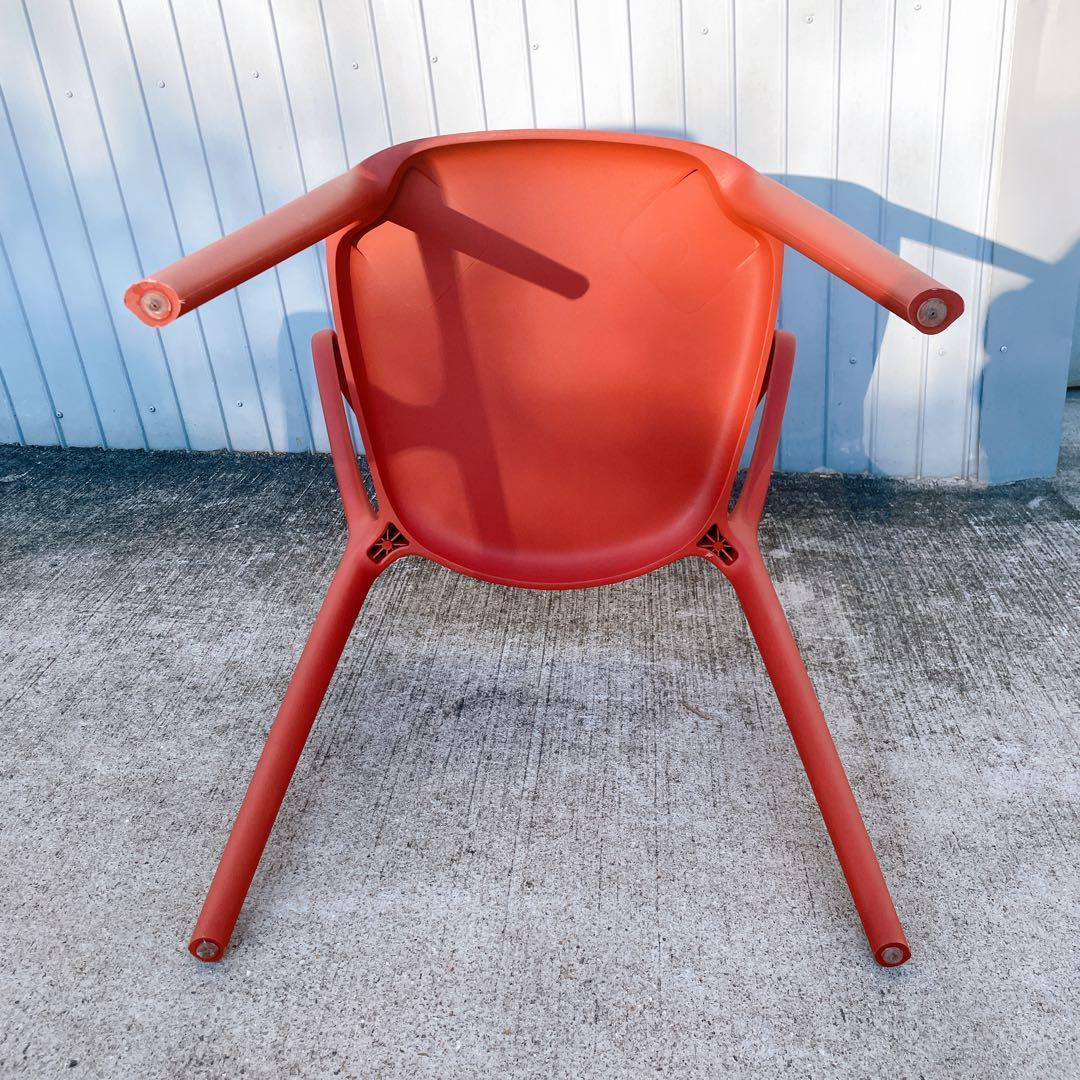 未使用品】CHERRY エルパソ ダイニングチェア レッド 2脚セット①