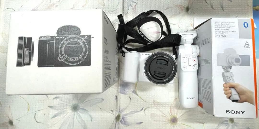 SONY ZV-E10 II ズームレンズキット ミラーレス 一眼　グリップ付き レンタル] ソニー VLOGCAM ZV-E10 2K パワーズームレンズキット