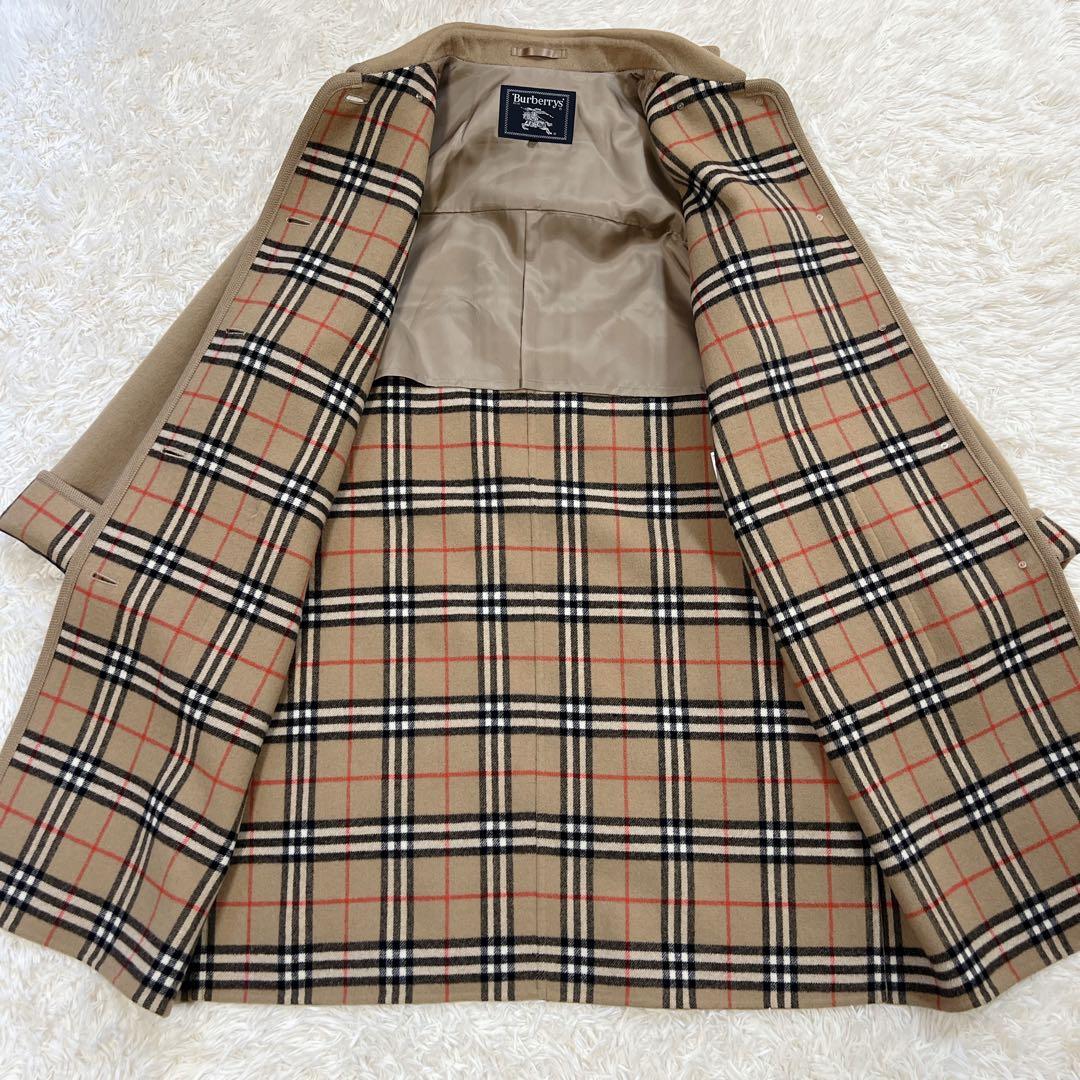 バーバリー 大きいサイズ ダブルフェイス ロングコート ノバチェック