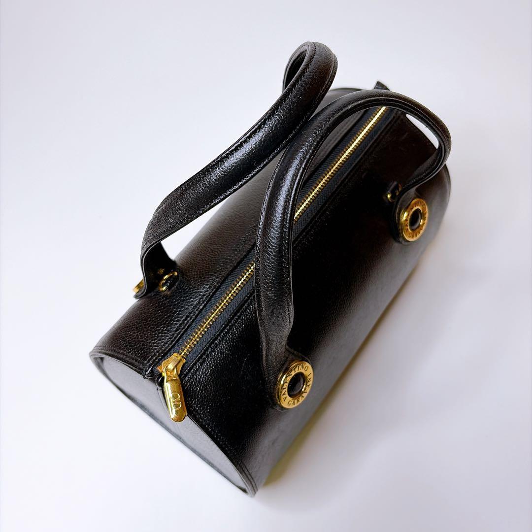 美品】ヴァレンティノ オールレザー 2way ミニボストンバッグ ブラック