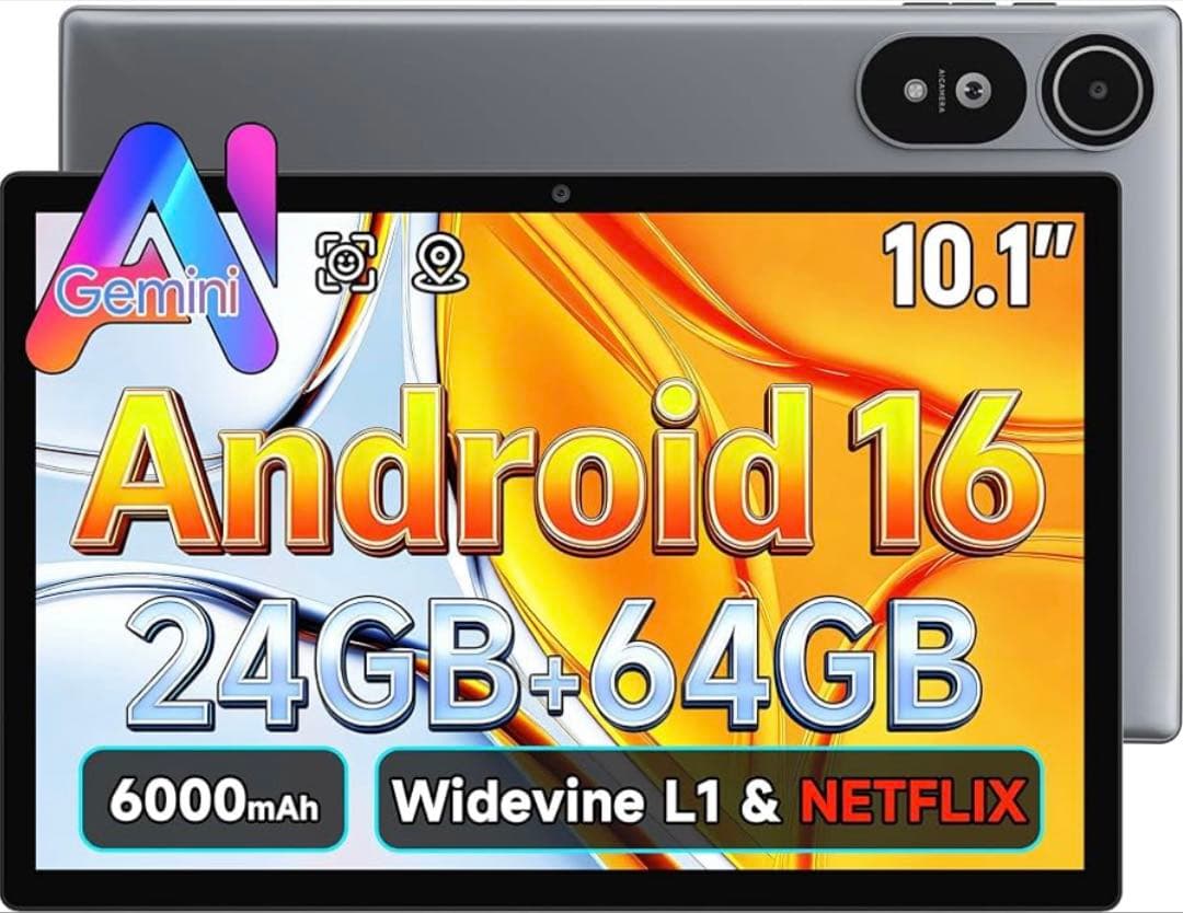 Android 16 タブレット 10.1インチ 24GB RAM+64GB Amazon.com : Tablet 10 inch, Android 16 Tablet, Octa-Core