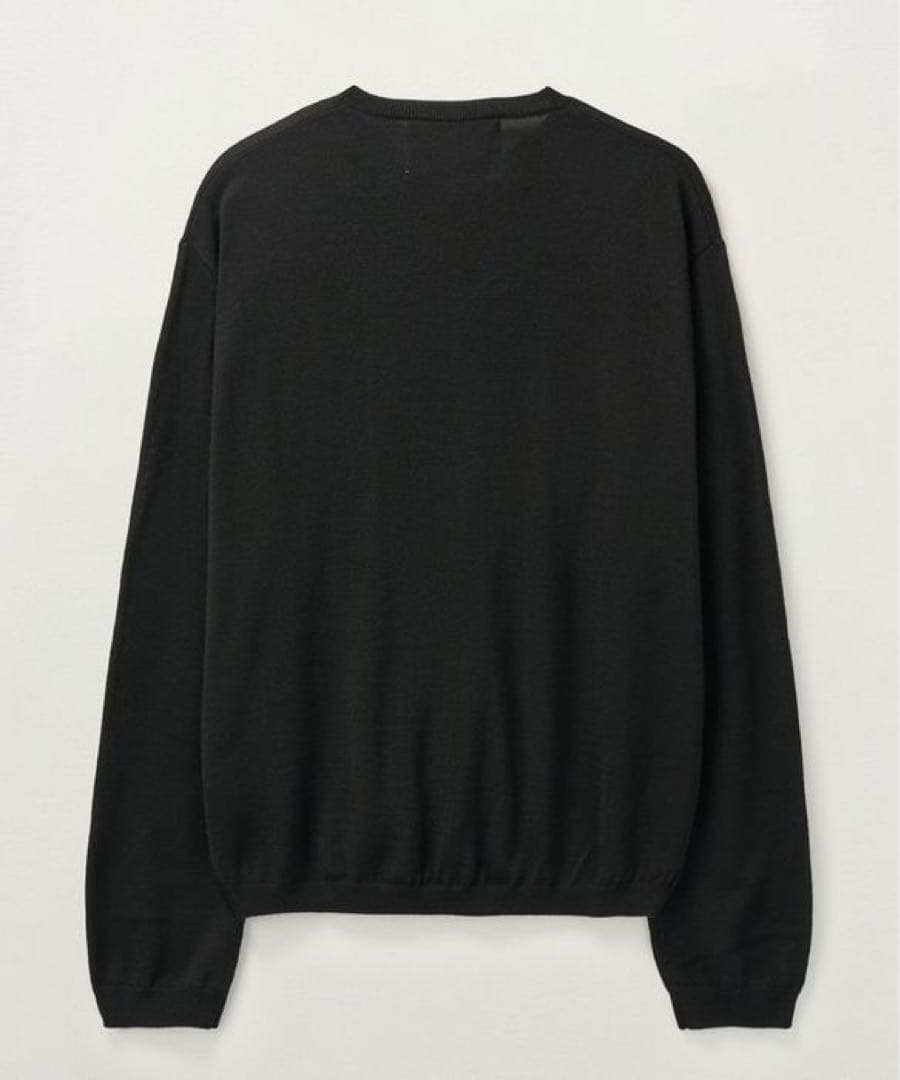 SATUR Basic Crew Neck Fine Cardigan ブラック Basic Crew Neck Fine