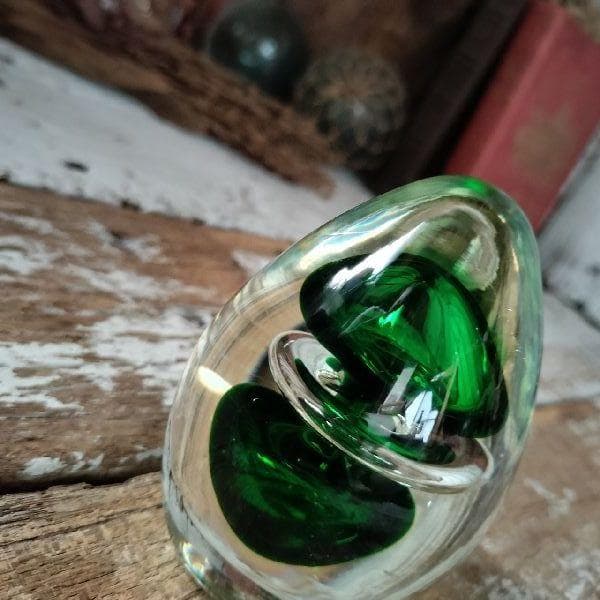 ヴィンテージ ガラス ペーパーウェイト 358g ペーパーウエイト 硝子