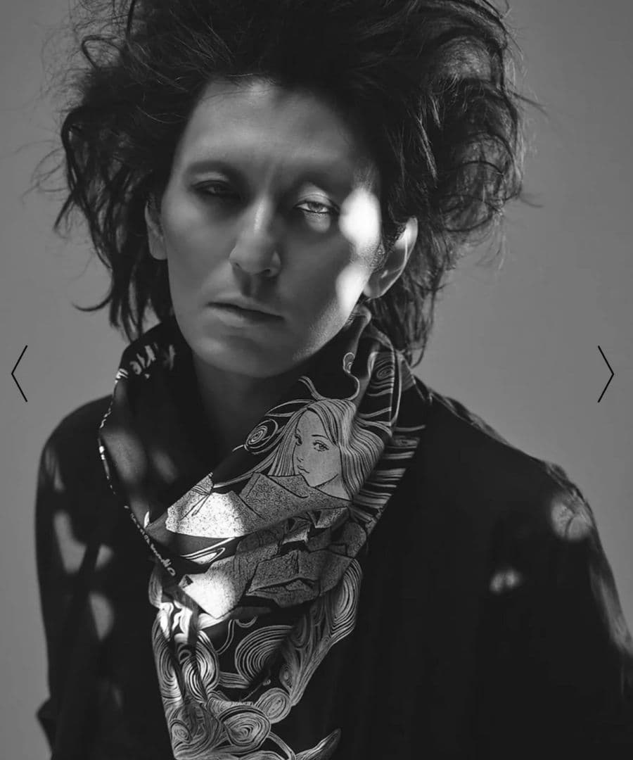 完売品ヨウジヤマモト S'YTE 伊藤潤二 うずまき 桐絵 スカーフ YOHJI