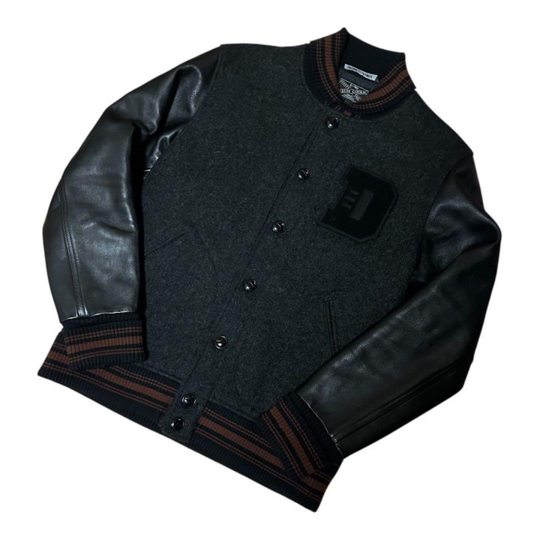 専用 良品 DELUXE CLOTHING 袖レザー スタジャン L 楽天市場】LIBERE リベーレ レザースリーブ スタジアム ジャケット