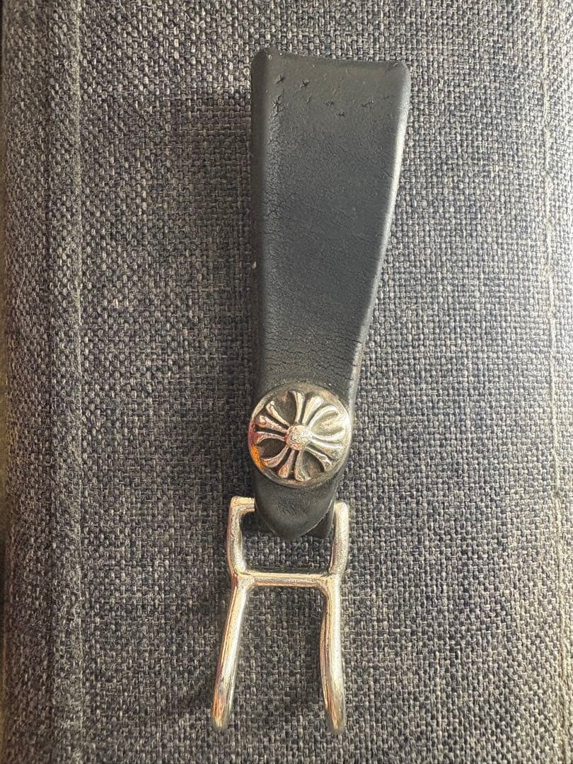 CHROME HEARTS クロムハーツ ベルトループ クロムハーツ（Chrome Hearts）ベルトループ Dリングクロスボタン