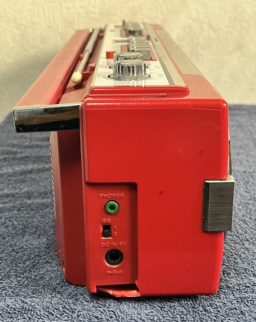SONY CFS-W80 ダブルカセット ラジオ ラジカセ 赤 昭和レトロ - メルカリ
