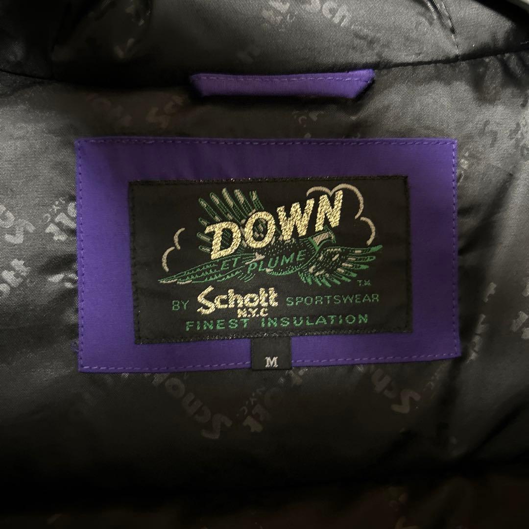 Schott ショット ダウンジャケット ダウンパーカー パープル - メルカリ