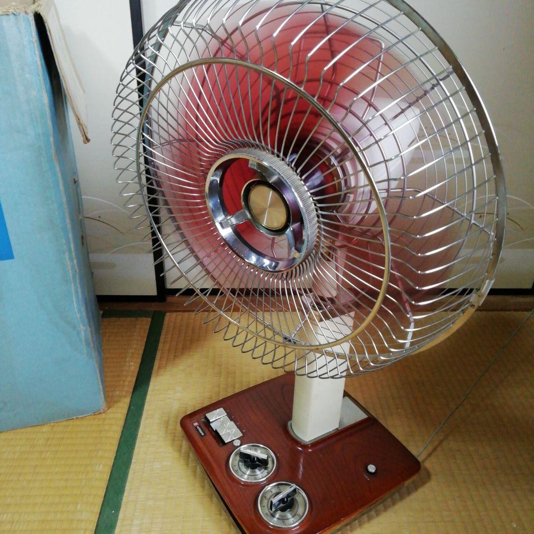 日立扇風機 さわ風 H-727 昭和レトロ 35cm ワインレッド アンティーク