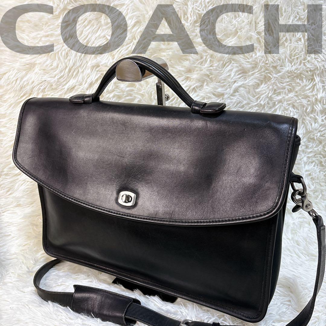 希少 COACH オールドコーチ ビジネスバッグ 2way 黒 USA 5265 オールドコーチ 2way ショルダー ビジネスバッグ ブラック 5265 - メルカリ
