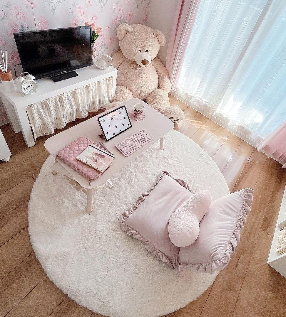 フランフラン 低反発 ミーティス ラウンド ラグ アイボリー Ф1500