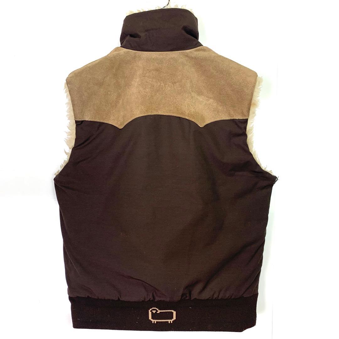 USA製ウールリッチ Woolrichボアベストエコファー茶ブラウン