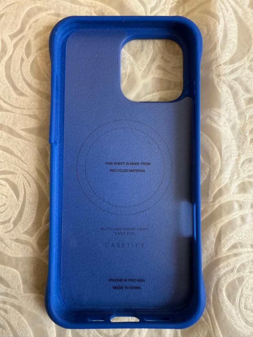 ケースティファイ ウェーブシリコン コバルトブルー iPhone16promax