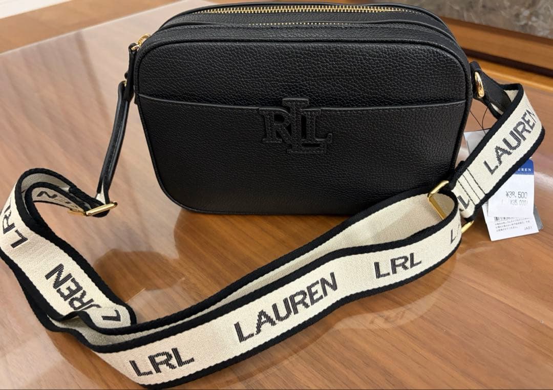 y*o様 新品未使用　LAUREN RALPH ブラックショルダーバッグ　レザー LAUREN RALPH LAUREN（ローレン ラルフローレン） 新品同様 ショルダー