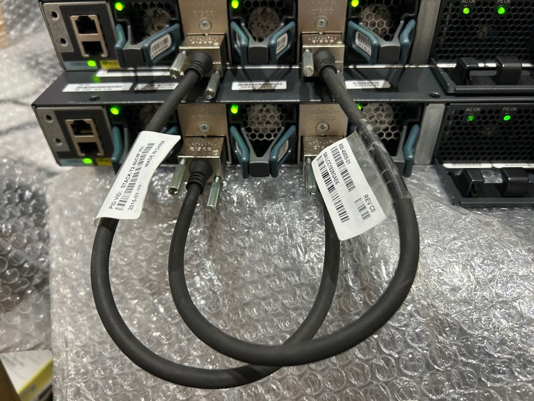 CCNA、CCNP】2台セット スタックCisco L3スイッチ3650 - メルカリ