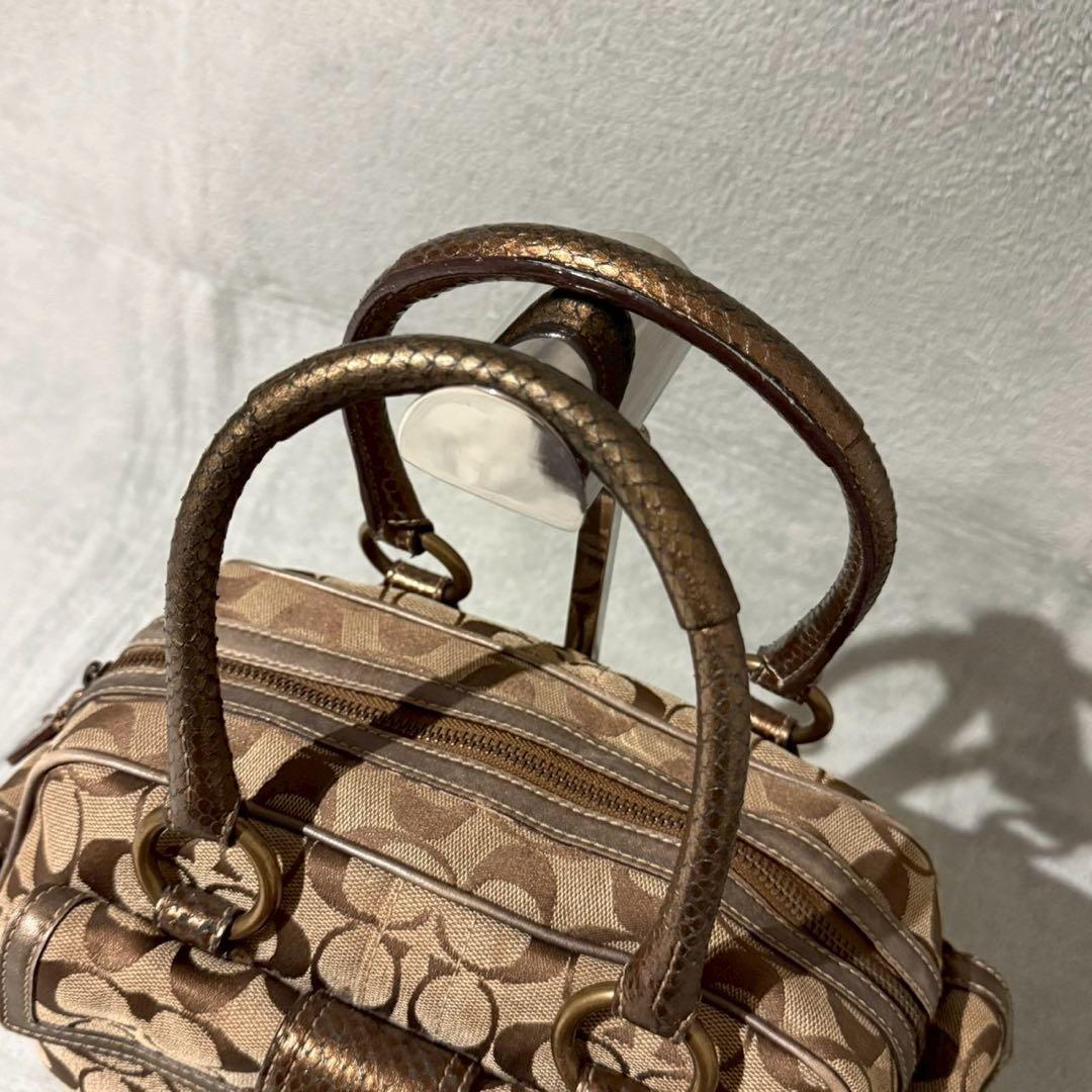 Coach Signature Soho Python Satchel Bag - メルカリ