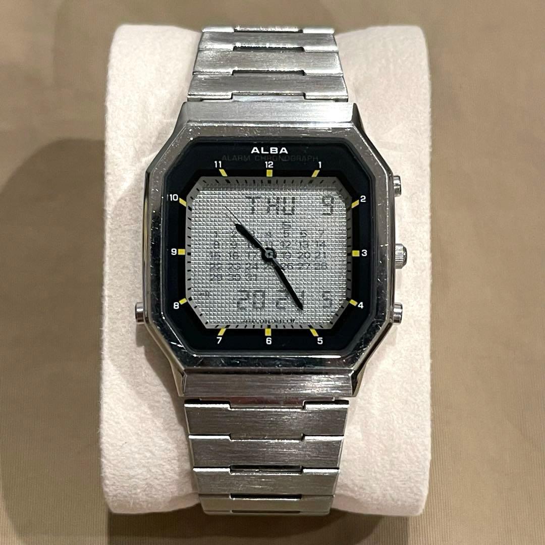 ビンテージ ALBA 二重面相 SEIKO セイコー - メルカリ