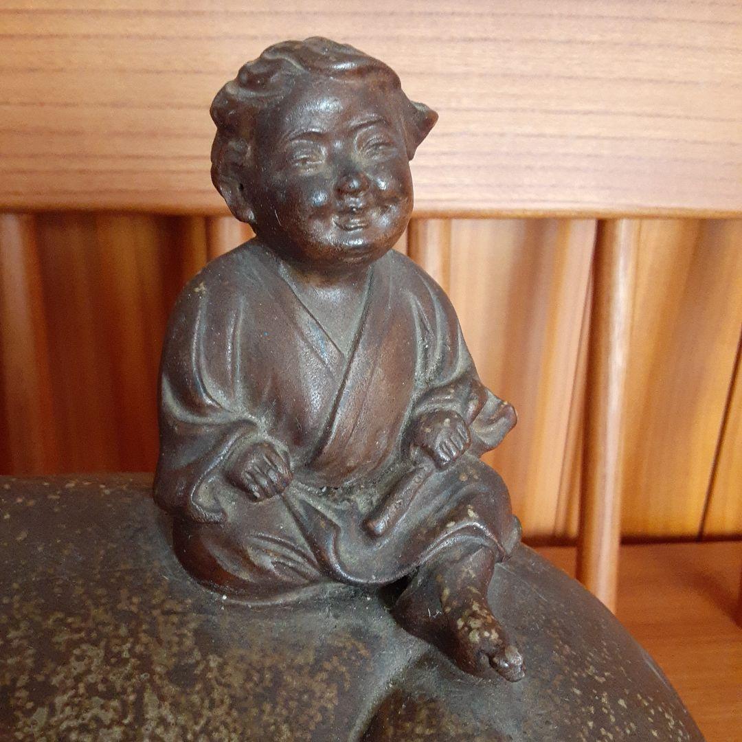 備前焼 騎牛帰家童子像 木村友敬