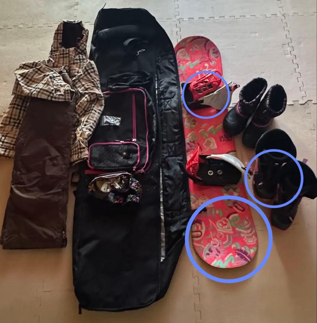 スノーボード3点セット　120〜140cm 22〜23cm passo_s-03-609s