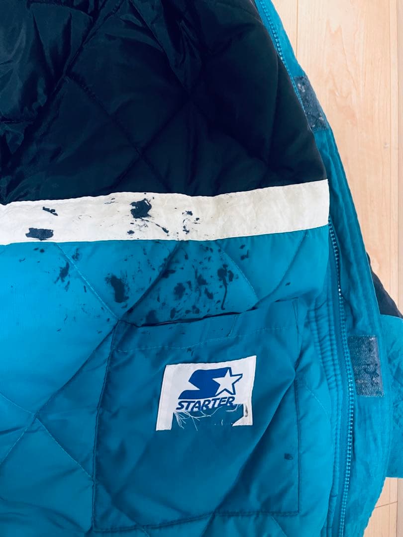 レア90s《スターター》NFLジャガーズ中綿 刺繍ナイロンジャケット