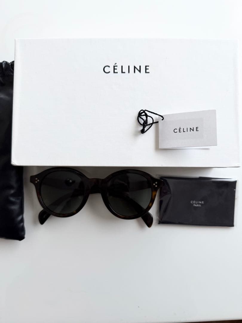 最終お値下げ《希少》old CÉLINE ブラウン ラウンドサングラス