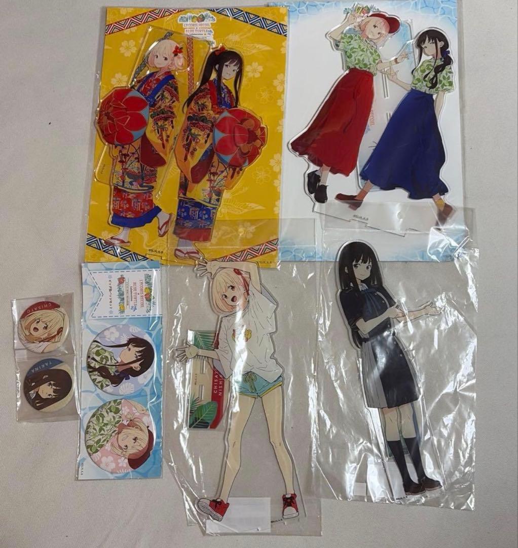 リコリス・リコイル　アクリルスタンド　Blue Turtle 宮古島 缶バッジ リコリス・リコイル コラボカフェ in Blue Turtle