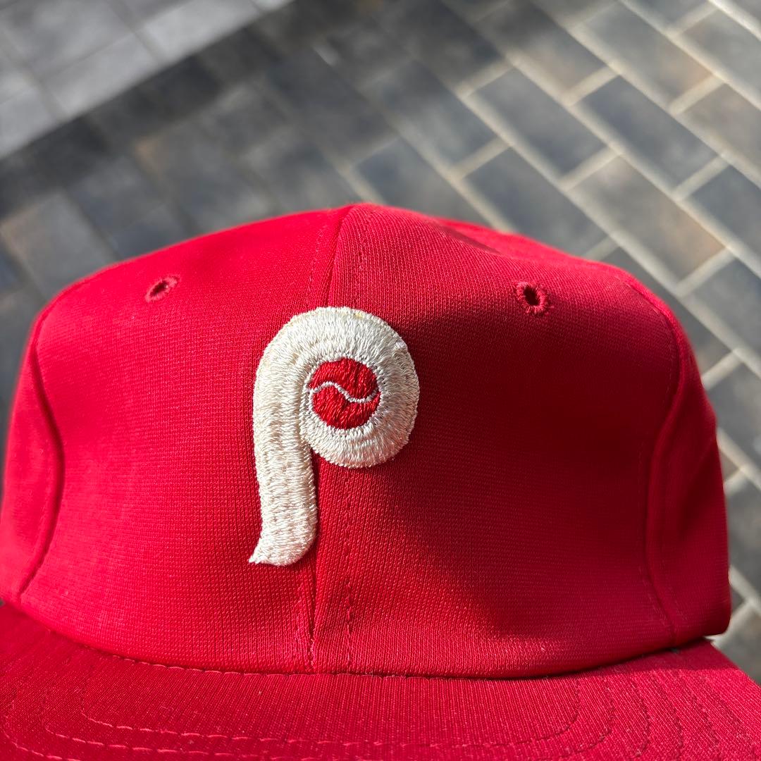 希少 80s~90s フィリーズ キャップ 古着 vintage ツバ裏グリーン