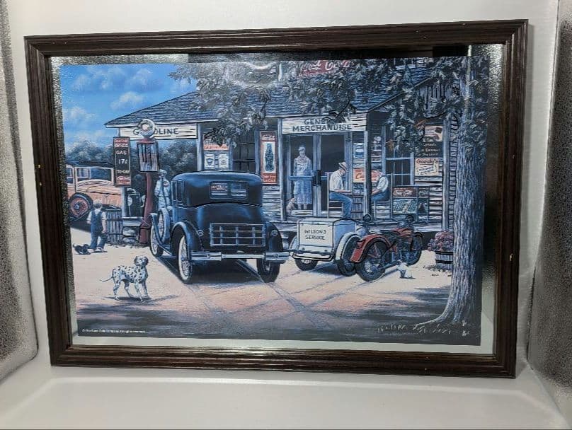 【希少品】Coca-Cola Looking Back パブミラー 希少BIG！70's〜アメリカアンティーク コカコーラCOLAパブミラー鏡USA