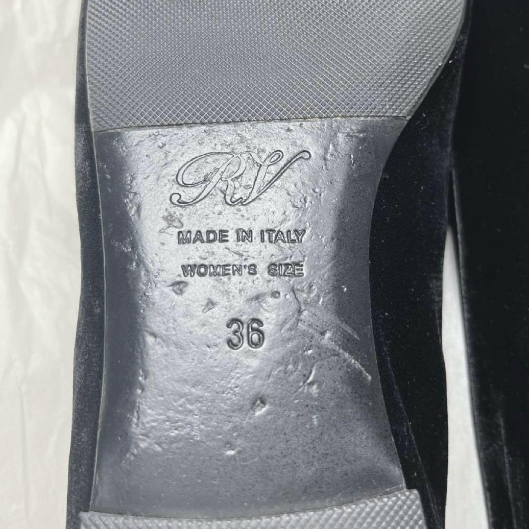 美品✨ロジェヴィヴィエ　ベルベットフラットシューズ　モチーフ　23〜23.5cm