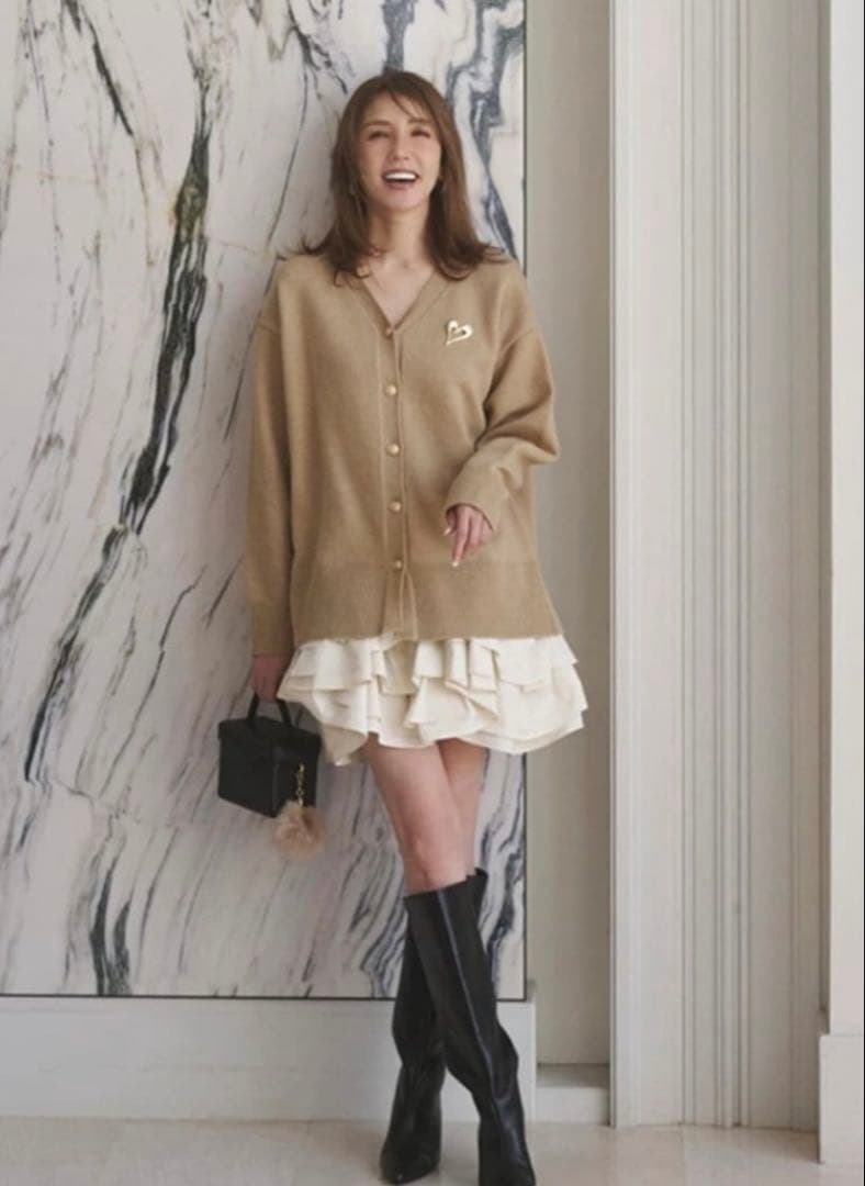 JUSGLITTY カーディガン ペプラムワンピセットArpege story - メルカリ