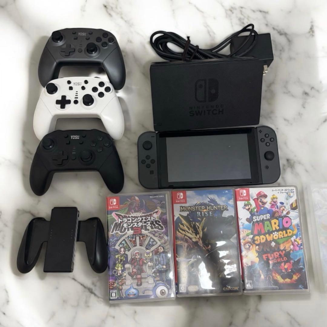 Nintendo Switch 本体 グレー 任天堂 ドラクエ モンハン マリオ HORI、「ドラクエ」シリーズのキャラ「スライム&はぐれメタル」を