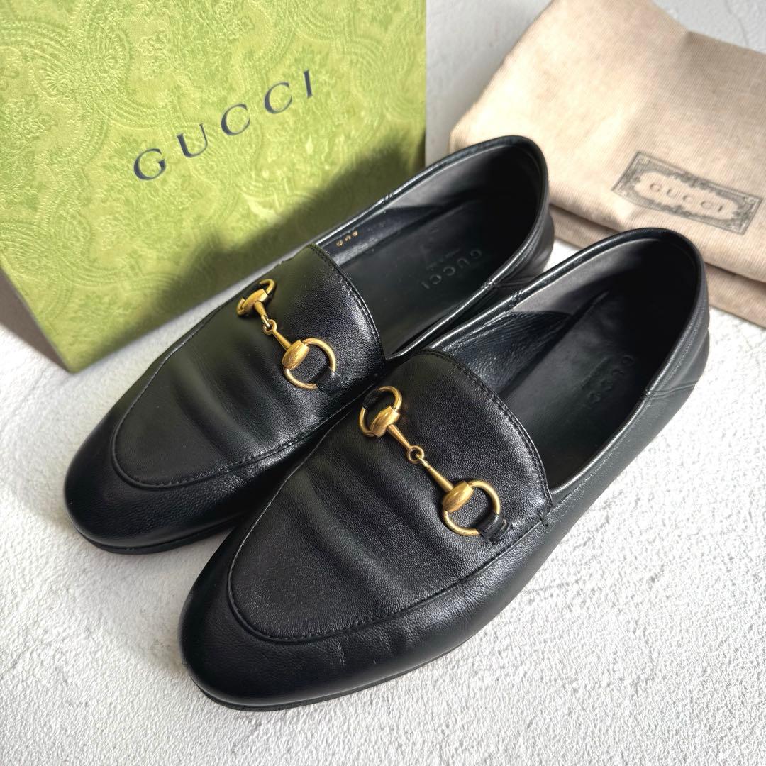 GUCCI グッチ ホースビット ブリクストン ローファー ブラック 35 ホースビット ウィメンズ ローファー ・ブラック レザー | GUCCI公式