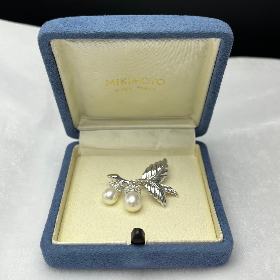ミキモト 淡水真珠 パール ブローチ 7.5-8.0mm silver MIKIMOTO（ミキモト） パール ブローチ サークル アコヤパール5.7mm