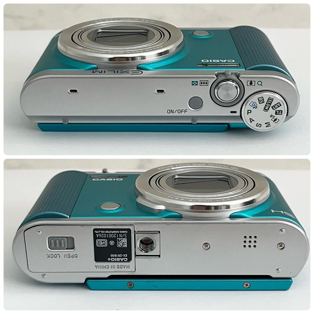 美品 CASIO EXILIM EX-ZR1800 水色 ブルー コンデジ - メルカリ