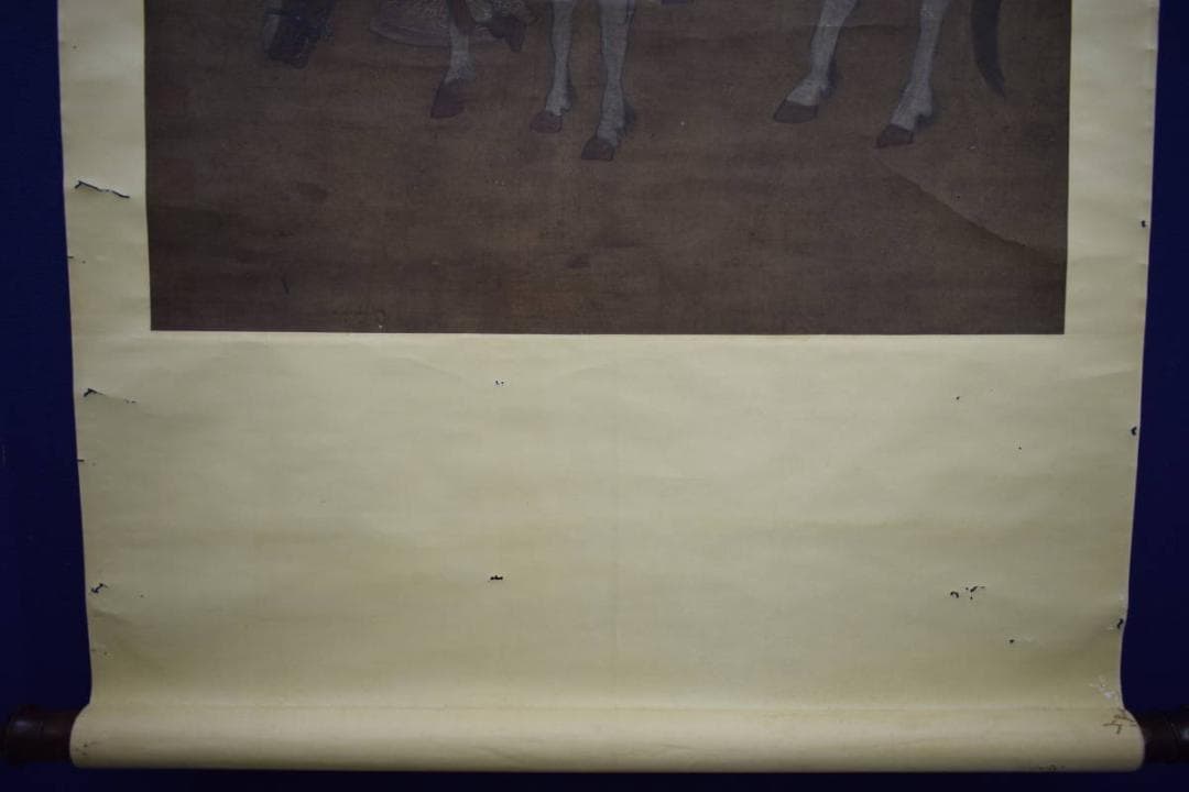 真作/子昴/馬図/中国画？/大幅/布袋屋掛軸HJ-928 - メルカリ